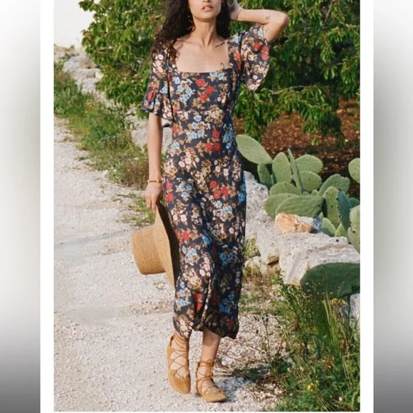 Spell Flora Midi Dress XS - Picture 2 of 14